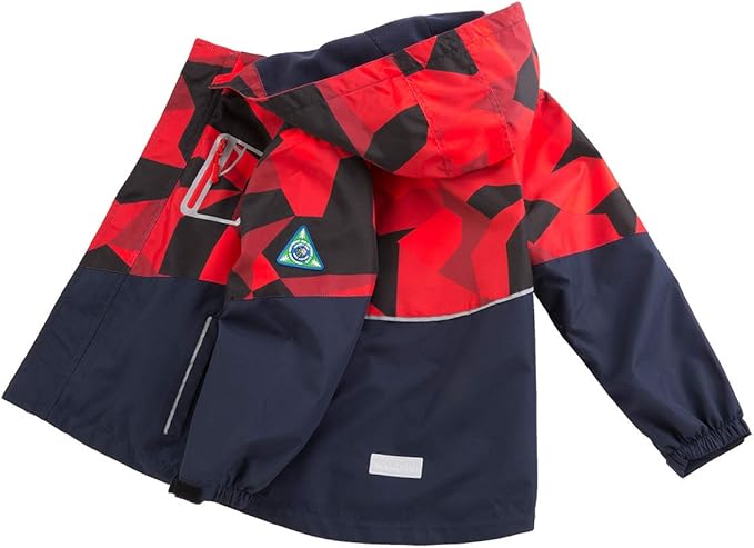 LAUSONS Kids Fleece Lined Raincoat Camo Waterproof Jackets - Boys Jacket - British D'sire