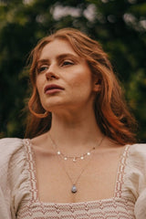 Layered Moon and Star Moonstone Necklace - Necklaces - British D'sire