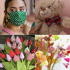 Lazio 50 Precut Cotton Fabric Squares – 10 x 10 cm Floral Patchwork Bundles | Soft Cotton Material for Sewing, Quilting, DIY Crafts & Textile Painting | Ideal for Beginners and Professionals Creating Artistic Projects - Patchwork Fabric Bundles - British D'sire