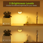 Lazio AUVON USB Rechargeable Night Light, Motion Sensor LED with Removable Magnetic Strip | 2 - Pack Warm White Lights for Cupboard, Wardrobe, Closet, Kitchen, Stairs, Bedroom & Hallway | Portable, Energy - Saving Design for Convenient Lighting - LED Lights - British D'sire