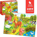 Lazio QUOKKA 4x60 Jigsaw Puzzles for Kids | Educational Toddler Toy for Ages 3 - 8 | Africa, Farm, Ocean & Forest Animal Themes | Fun Learning Gift for Boys & Girls | Durable Puzzle Set for Cognitive Development - Puzzle - British D'sire