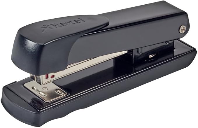 Lazio Rexel Meteor Half Strip Stapler – 20 Sheet Capacity with Metal Body | Uses 24/6 & 26/6 Staples | Durable Black Office Stapler for Professionals & Students | Compact Design for Desk Use & Long - Lasting Performance - Staplers - British D'sire Main image