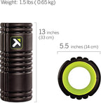 Lazio TriggerPoint Grid Foam Roller – Standard Density & Multi - Density Exterior with Rigid Core | 13" x 5.5", Lightweight & Durable for Athletes & Therapists | Includes Online Videos for Muscle Recovery & Tension Relief - Foam Rollers - British D'sire