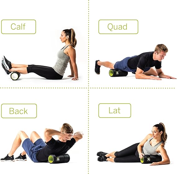 Lazio TriggerPoint Grid Foam Roller – Standard Density & Multi - Density Exterior with Rigid Core | 13" x 5.5", Lightweight & Durable for Athletes & Therapists | Includes Online Videos for Muscle Recovery & Tension Relief - Foam Rollers - British D'sire