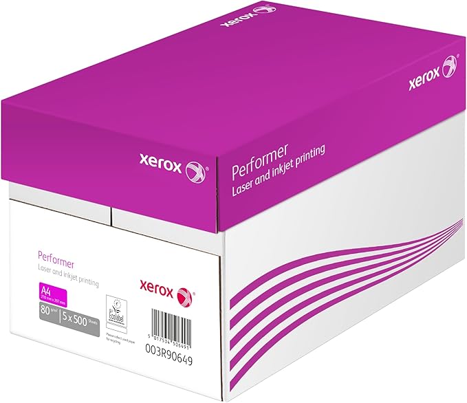 Lazio Xerox Performer A4 Multifunction Paper – 80gsm, 2500 Sheets (1 Carton, 5 Reams) | High - Quality Versatile Printing Paper for Home, Office & School Use | Smooth Finish for Inkjet, Laser & Copier Machines - Performer Multifunction Paper - British D'sire Main image