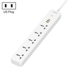 LDNIO SC5319 5 - position Travel Home Office Socket with 38W USB Ports, Cable Length: 2m(US Plug) - British D'sire