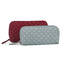 Leather Quilted Purse/Cosmetic Bags Twin pack, Very Berry / Grey - British D'sire