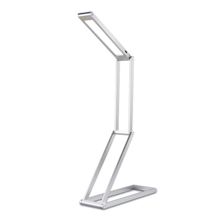 LED Desk Lamp 3W Folding Adjust USB Charging Eye Protection Table Lamp(Silver) Secondary image