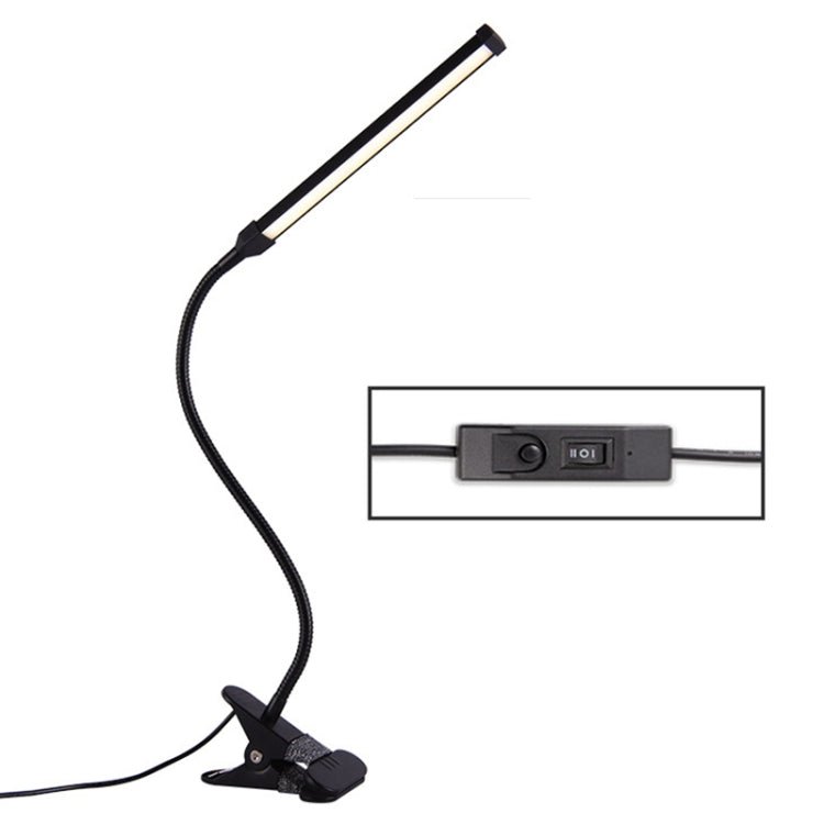 LED Desk Lamp 8W Folding Adjustable Eye Protection Table Lamp, USB Plug - in Version(Black) - British D'sire