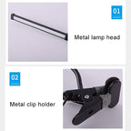LED Desk Lamp 8W Folding Adjustable USB Charging Eye Protection Table Lamp, USB Charge Version(Black) - British D'sire