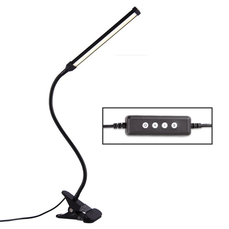 LED Desk Lamp 8W Folding Adjustable USB Charging Eye Protection Table Lamp, USB Charge Version(Black) Secondary image