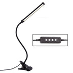 LED Desk Lamp 8W Folding Adjustable USB Charging Eye Protection Table Lamp, USB Charge Version(Black) - British D'sire