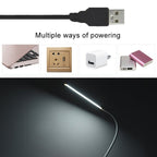 LED Desk Lamp 8W Folding Adjustable USB Charging Eye Protection Table Lamp, USB Charge Version(White) - British D'sire