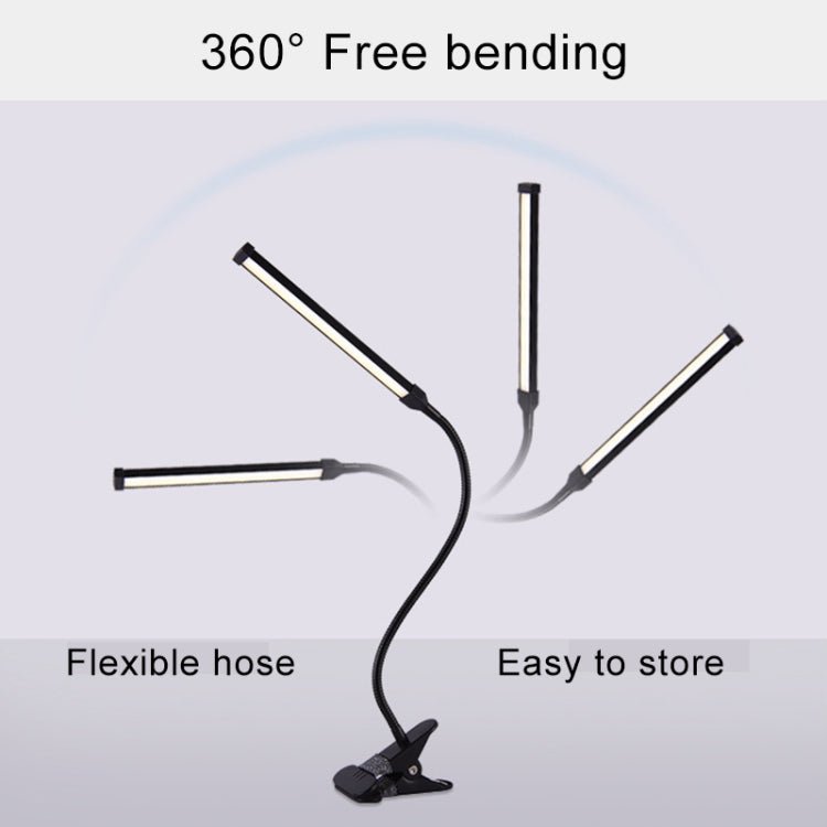 LED Desk Lamp 8W Folding Adjustable USB Charging Eye Protection Table Lamp, USB Charge Version(White) Secondary image