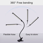 LED Desk Lamp 8W Folding Adjustable USB Charging Eye Protection Table Lamp, USB Charge Version(White) - British D'sire