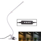 LED Desk Lamp 8W Folding Adjustable USB Charging Eye Protection Table Lamp, USB Charge Version(White) - British D'sire