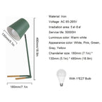 LED Eye - caring Table Lamp Modern Creative Minimalist Bedroom Bedside Lamp Student Study Table Lamp (Green) - British D'sire