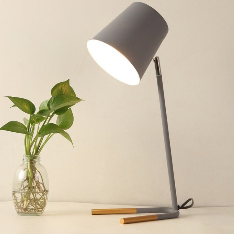 LED Eye - caring Table Lamp Modern Creative Minimalist Bedroom Bedside Lamp Student Study Table Lamp (Grey) - British D'sire Main image