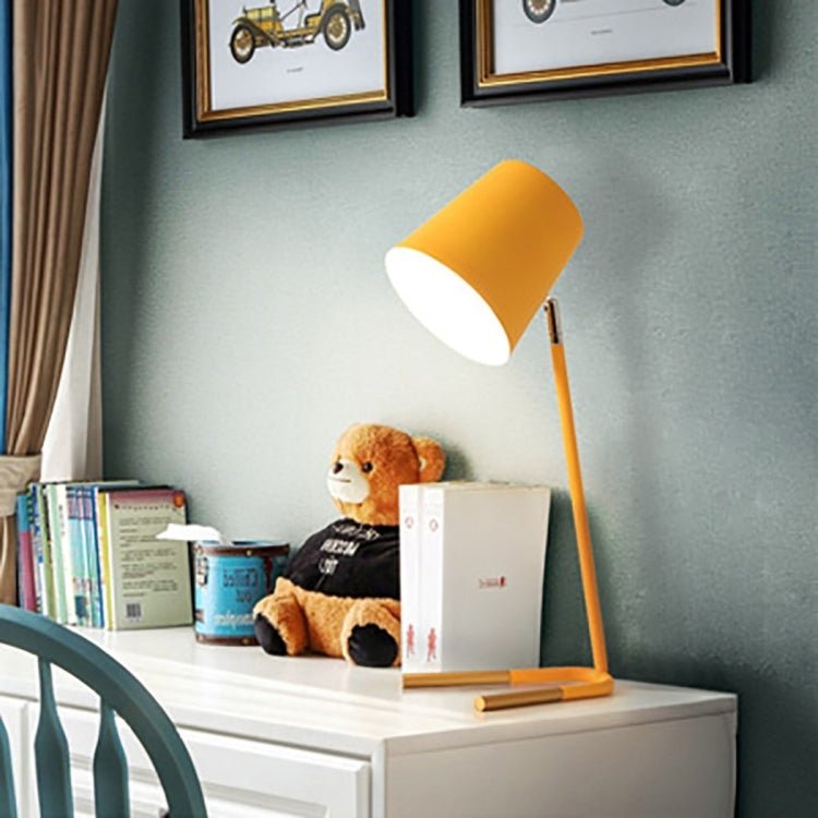 LED Eye-caring Table Lamp Modern Creative Minimalist Bedroom Bedside Lamp Student Study Table Lamp (Yellow) Secondary image