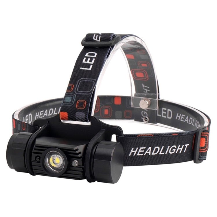 LED Induction Headlight USB Charging Outdoor Waterproof Strong Light Fishing Aluminum Flashlight Headlight (Headlight+2xBatteries) - British D'sire