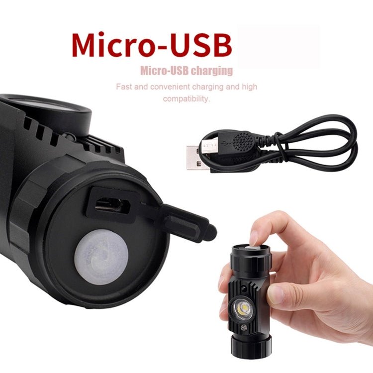 LED Induction Headlight USB Charging Outdoor Waterproof Strong Light Fishing Aluminum Flashlight Headlight (Headlight+2xBatteries) - British D'sire