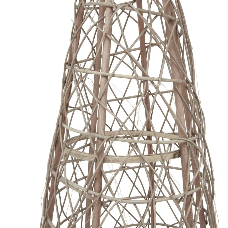 LED Wicker Christmas Tree With Star - Christmas Decor - British D'sire