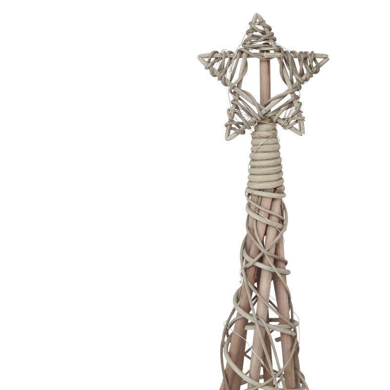 LED Wicker Christmas Tree With Star - Christmas Decor - British D'sire