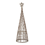 LED Wicker Christmas Tree With Star - Christmas Decor - British D'sire