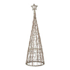 LED Wicker Christmas Tree With Star - Christmas Decor - British D'sire