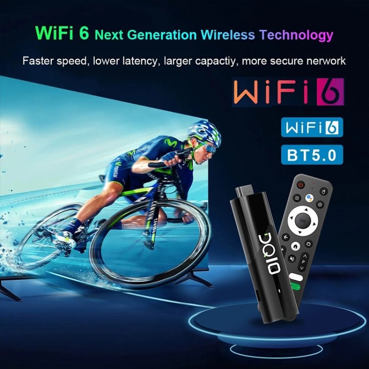 LEMFO DQ10 Allwinner H618 Quad Core ARM Cortex A53 8K HD Android TV Stick, RAM:2GB+16GB(UK Plug) - British D'sire