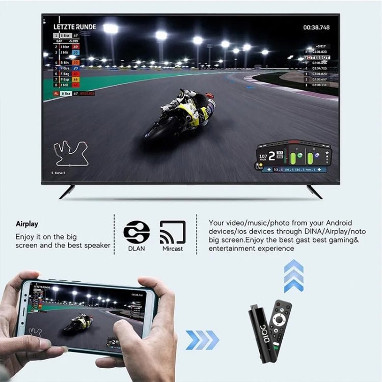 LEMFO DQ10 Allwinner H618 Quad Core ARM Cortex A53 8K HD Android TV Stick, RAM:2GB+16GB(UK Plug) - British D'sire