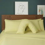 V Shape Pillowcase for Support Maternity Pillows Polycotton Easy Care - Mustard