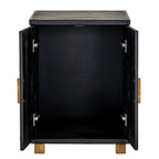 Lennox Black 2 Door Side Cupboard - Sideboards - British D'sire