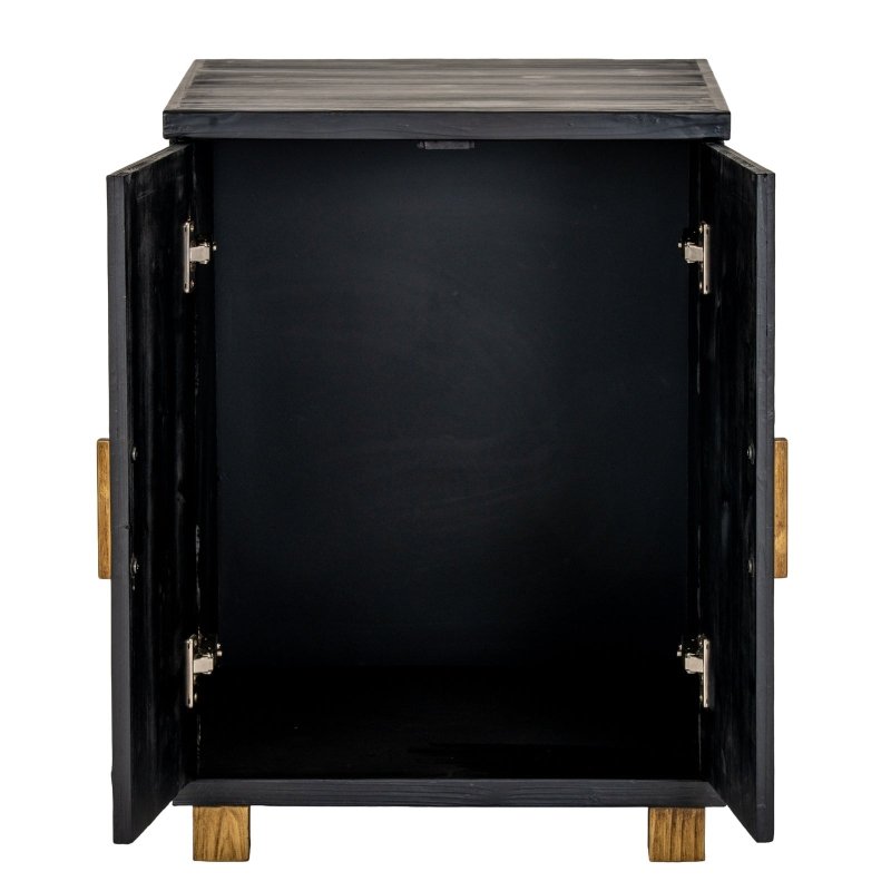 Lennox Black 2 Door Side Cupboard - Sideboards - British D'sire