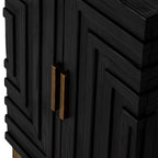 Lennox Black 2 Door Side Cupboard - Sideboards - British D'sire