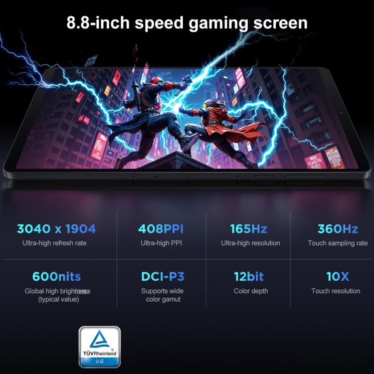 Lenovo LEGION Y700 Gen4 8.8 inch AI Gaming WIFI Tablet, 12GB+256GB, Android 15, Qualcomm Snapdragon 8Elite Octa Core, US Plug (Black) - British D'sire