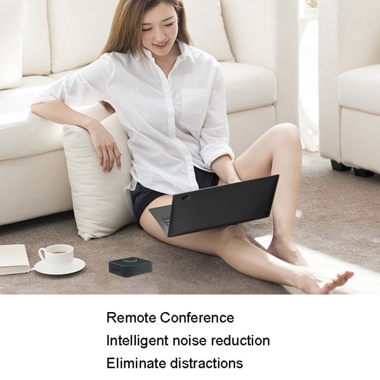 Lenovo Thinkplus MCP01 Intelligent Video Conference Omnidirectional Microphone Sound Portable Bluetooth Microphone Speaker(Black) - British D'sire