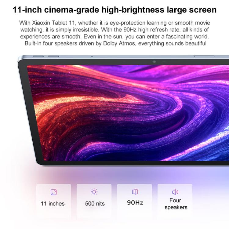 Lenovo Xiaoxin Pad 11 inch WiFi Tablet, 8GB+128GB, Android 15, MediaTek Dimensity 6300 Octa Core,US Plug (Grey) - British D'sire