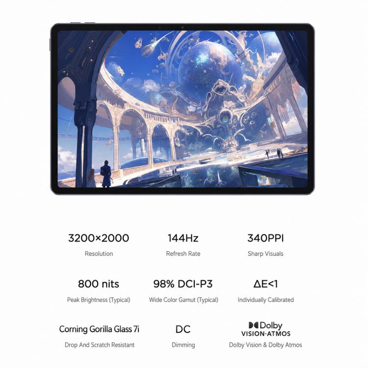 Lenovo Xiaoxin Pad Pro GT 2026 Football Limited Ed. 11.1 inch WIFI Tablet, 12GB+512GB, Android 15 OS, Qualcomm Snapdragon 8 Gen3 Octa Core,US Plug (White) - British D'sire