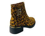 Leopard Print Faux Suede Ankle Boots - Boots - British D'sire