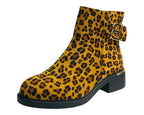 Leopard Print Faux Suede Ankle Boots - Boots - British D'sire