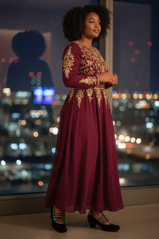 Lichido - Black/Gold strap shoe - Low Heel - British D'sire