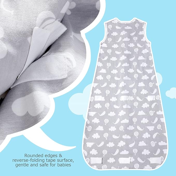 Lictin Baby Sleeping Bag | 0.5 TOG SleepSack | 100% Cotton, Sleeveless Swaddle Blanket with Two-way Zipper | Newborn Baby Gift | New Born Baby Essentials | Unisex, Boys & Girls|18-36 Months Secondary image