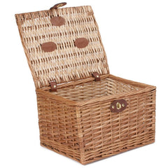 Light Steamed 35cm Wicker Chest Hamper - Storage Baskets - British D'sire