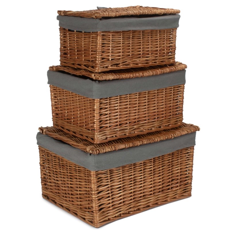Light Steamed Cotton Lined Storage Basket Secondary image
