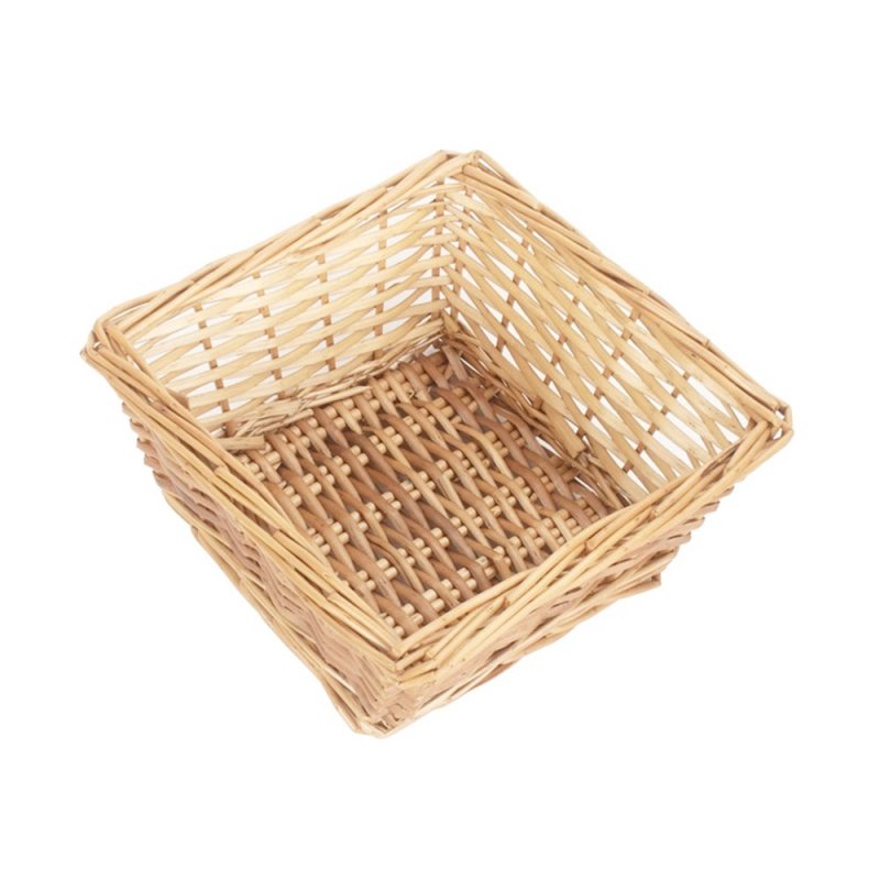 Light Steamed Square Split Willow Wicker Tray - Serving Tray - British D'sire