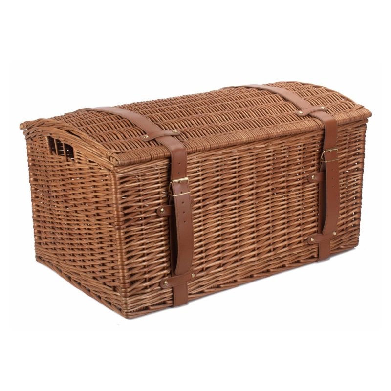 Light Steamed Wicker Domed Storage Hamper Secondary image