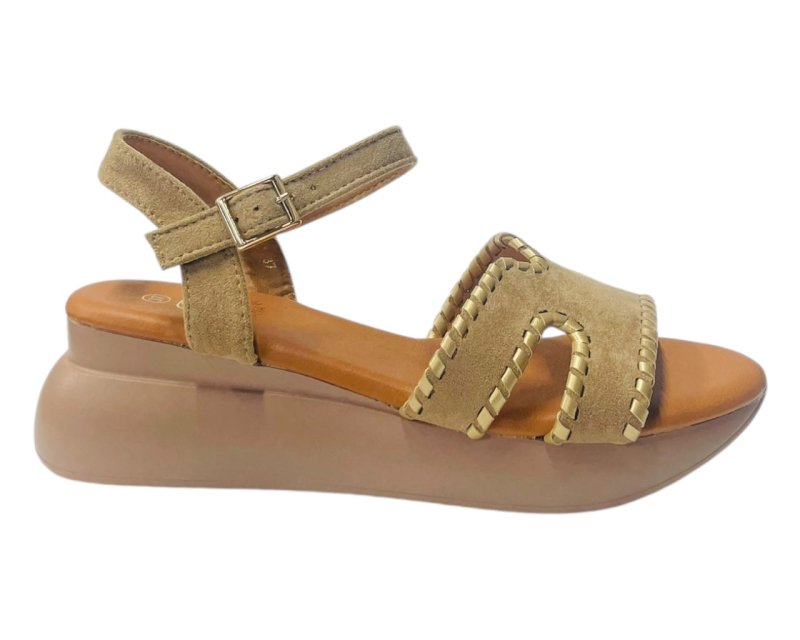 Lightweight Ankle Strap Padded Wedge Sandals - Sandals - British D'sire