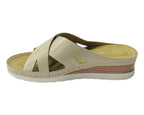 Lightweight Cross Strap Mules Wedge Slider - Slider - British D'sire