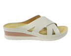 Lightweight Cross Strap Mules Wedge Slider - Slider - British D'sire